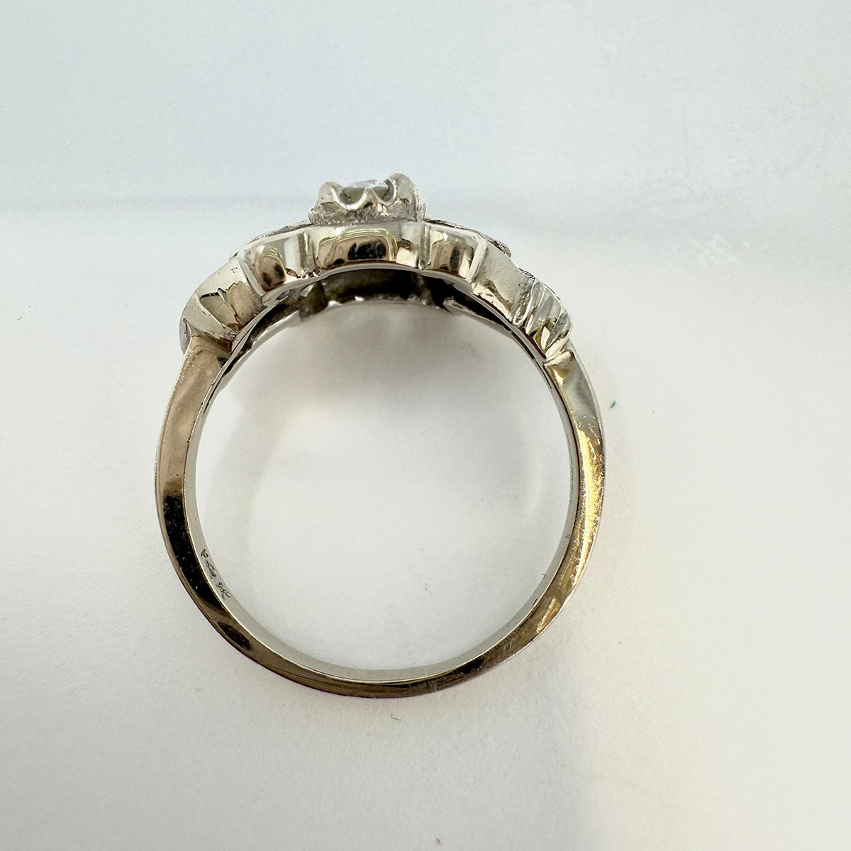 Vintage 14K White Gold with Diamonds