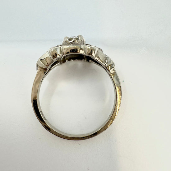 Vintage 14K White Gold with Diamonds