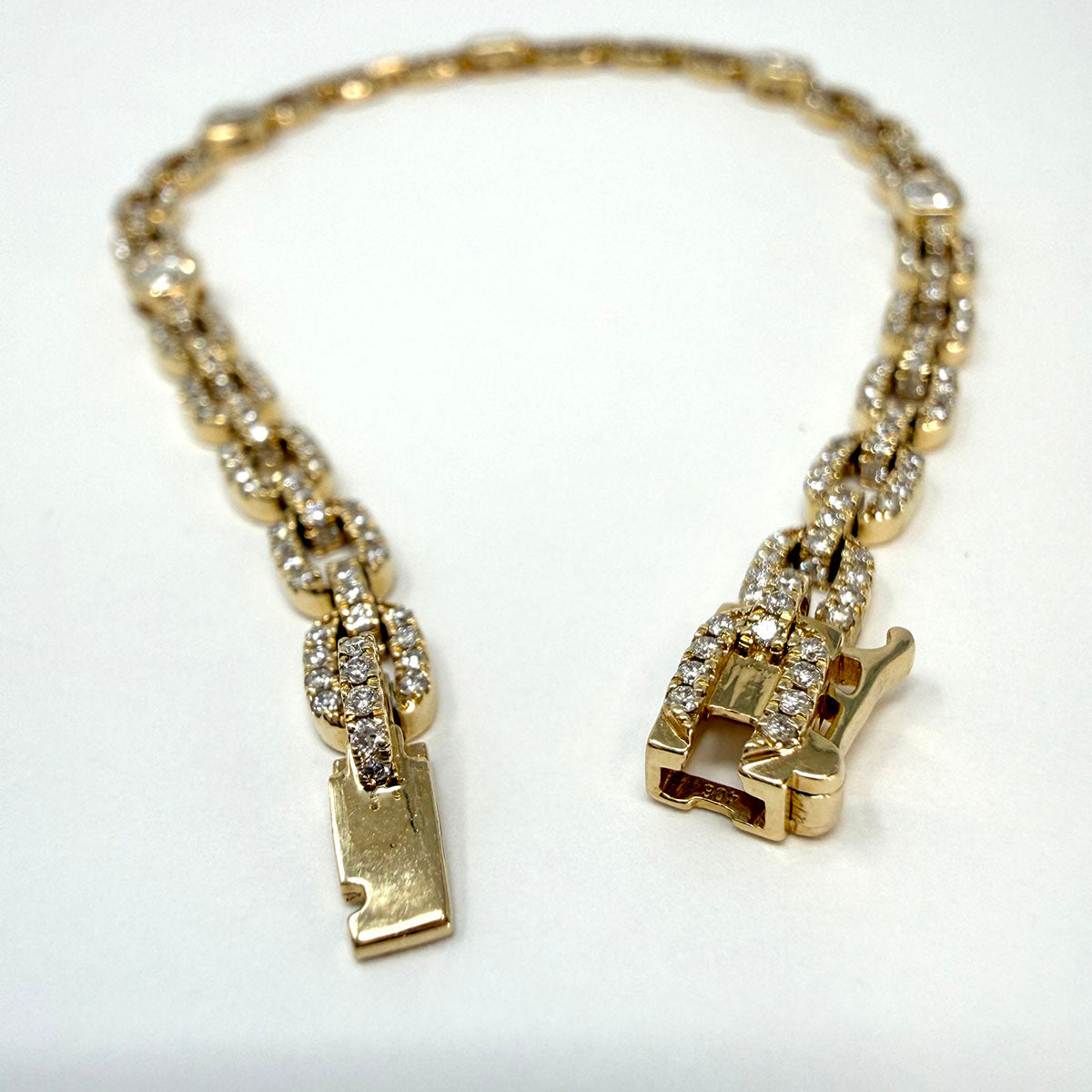 14K Gold Multi-shape Diamond Bracelet