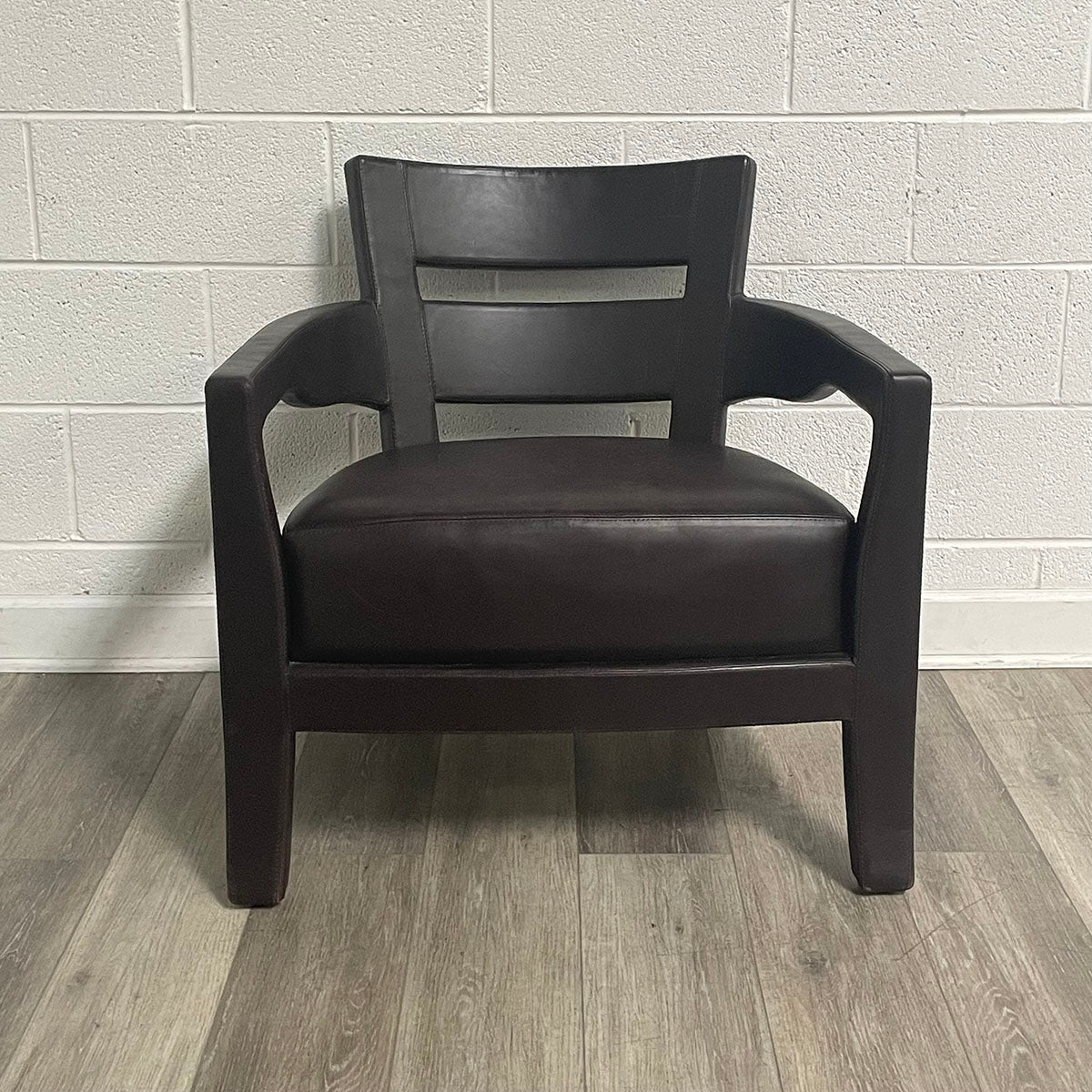 Pair of Brown Leather Chairs