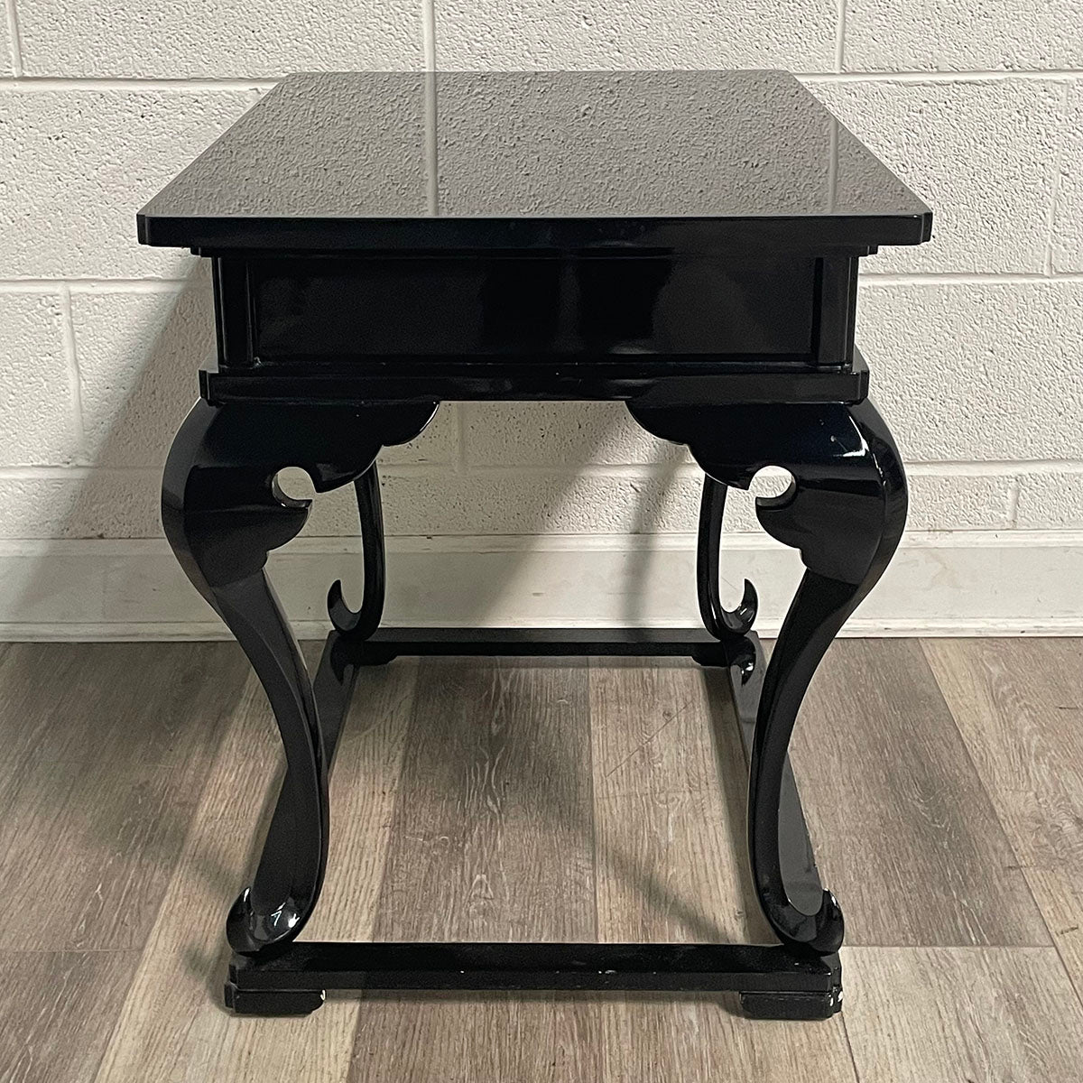 Black Lacquer End Table