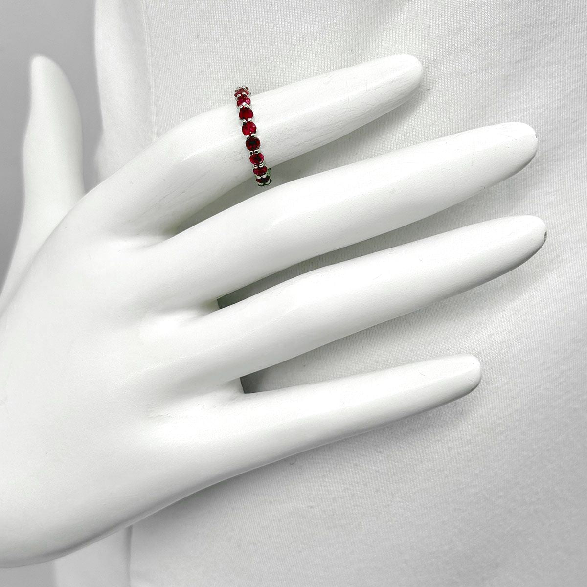 18K White Gold Ruby Eternity Ring