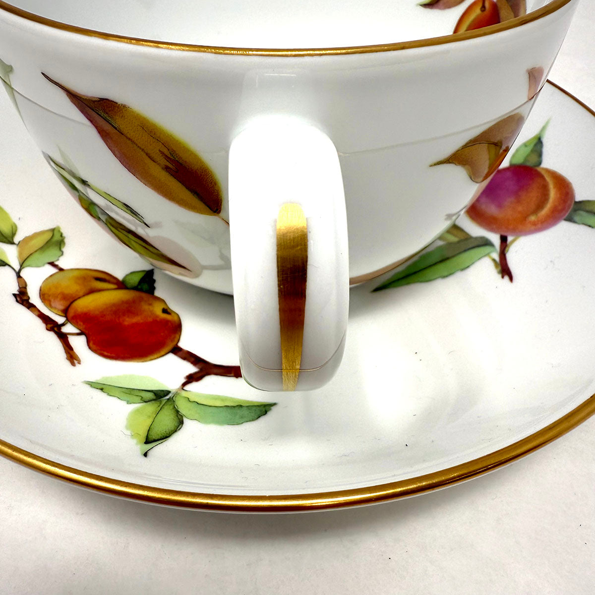 Pair of Evesham Jumbo Cup and Saucer