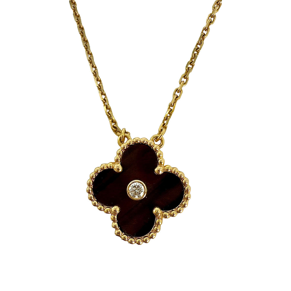 Van Cleef & Arpels Limited Edition Bull's Eye 18K Rose Gold Alhambra Necklace