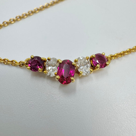 Kurt Wayne 18K Gold Necklace with Rubies and Diamonds