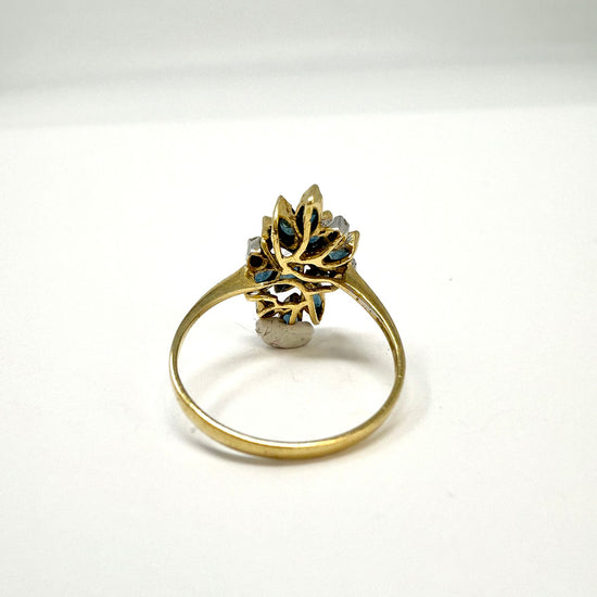 14K Sapphire and Diamond Ring