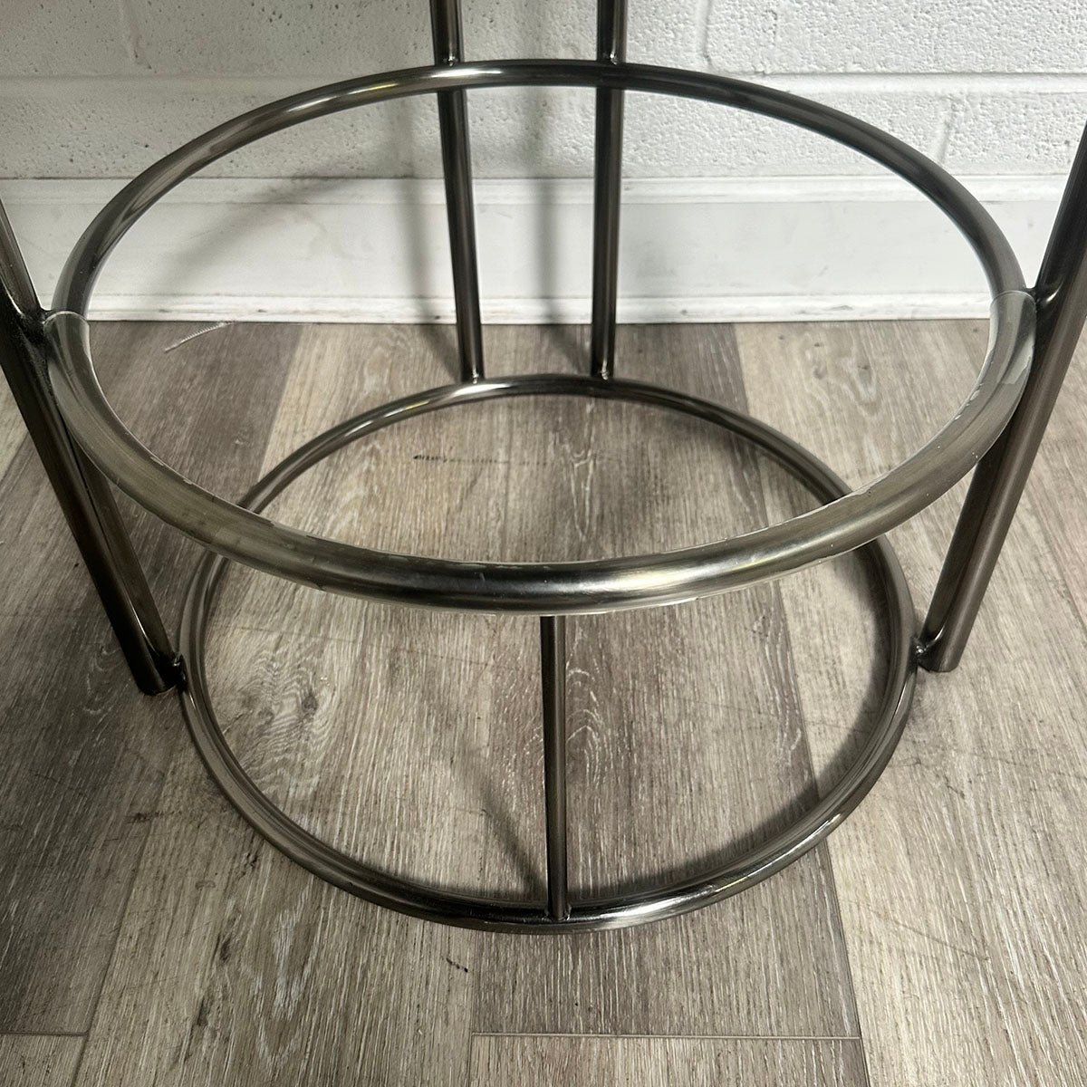Pair of Leather and Chrome Bar Stools