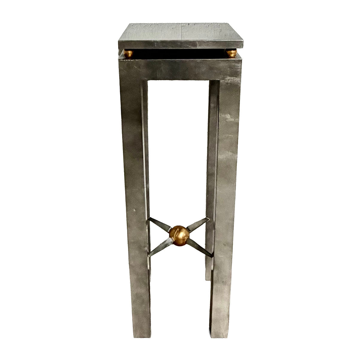 Silver Finished  Wood Plant Stand