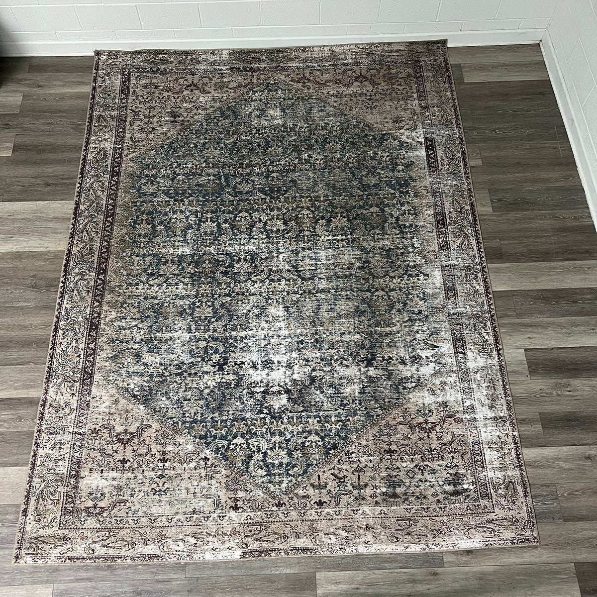 Brown & Blue Area Rug