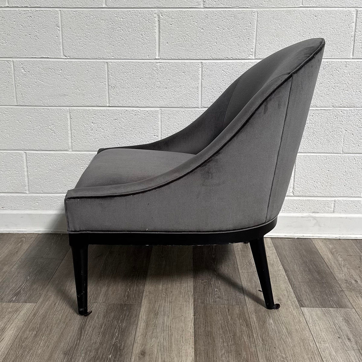 Pair Of Dark Gray Accent Chairs