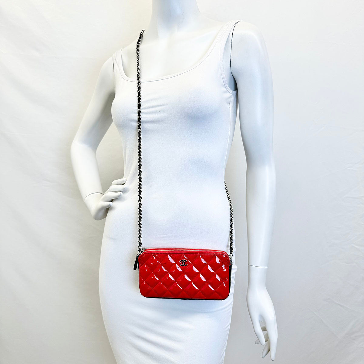 Chanel Bi-color Double Zip Wallet on Chain
