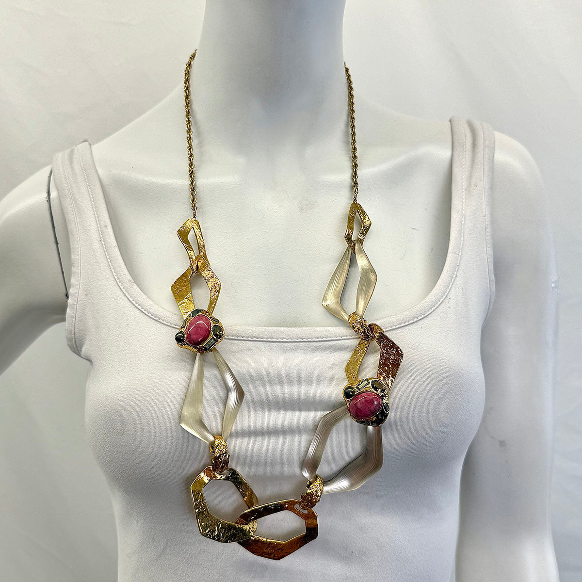 Alexis Bittar Gold-tone and Lucite Necklace