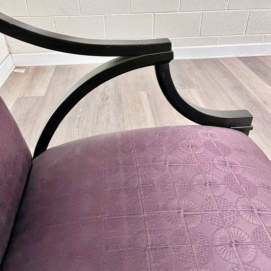 Purple Upholstered Arm Chair