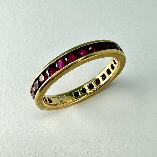 Tiffany & Co. Gold Ring with 28 Rubies