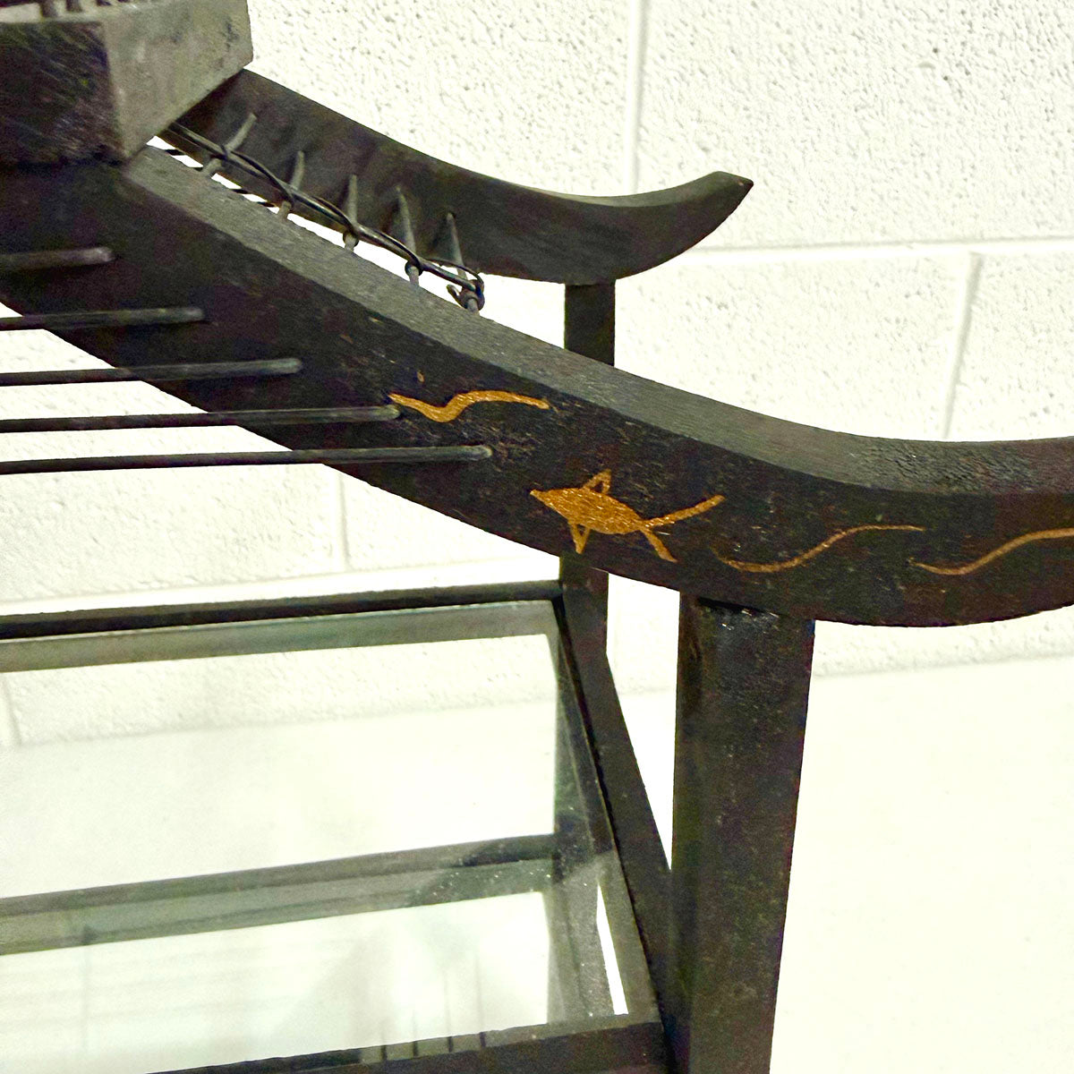 Asian Pagoda Style 3 Tier Display Shelf