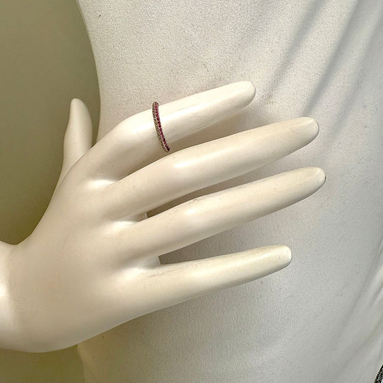 Bez Ambar Platinum Band with Rubies and Diamonds