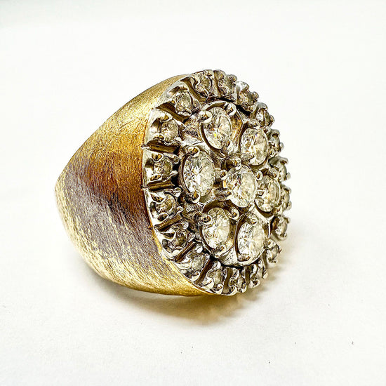 14K Gold Diamond Signet Ring