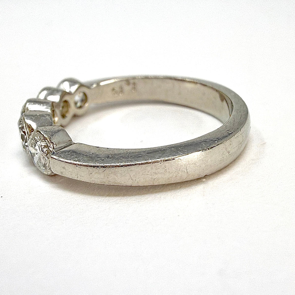Bez Ambar Platinum Ring with 5 Full Cut Diamonds