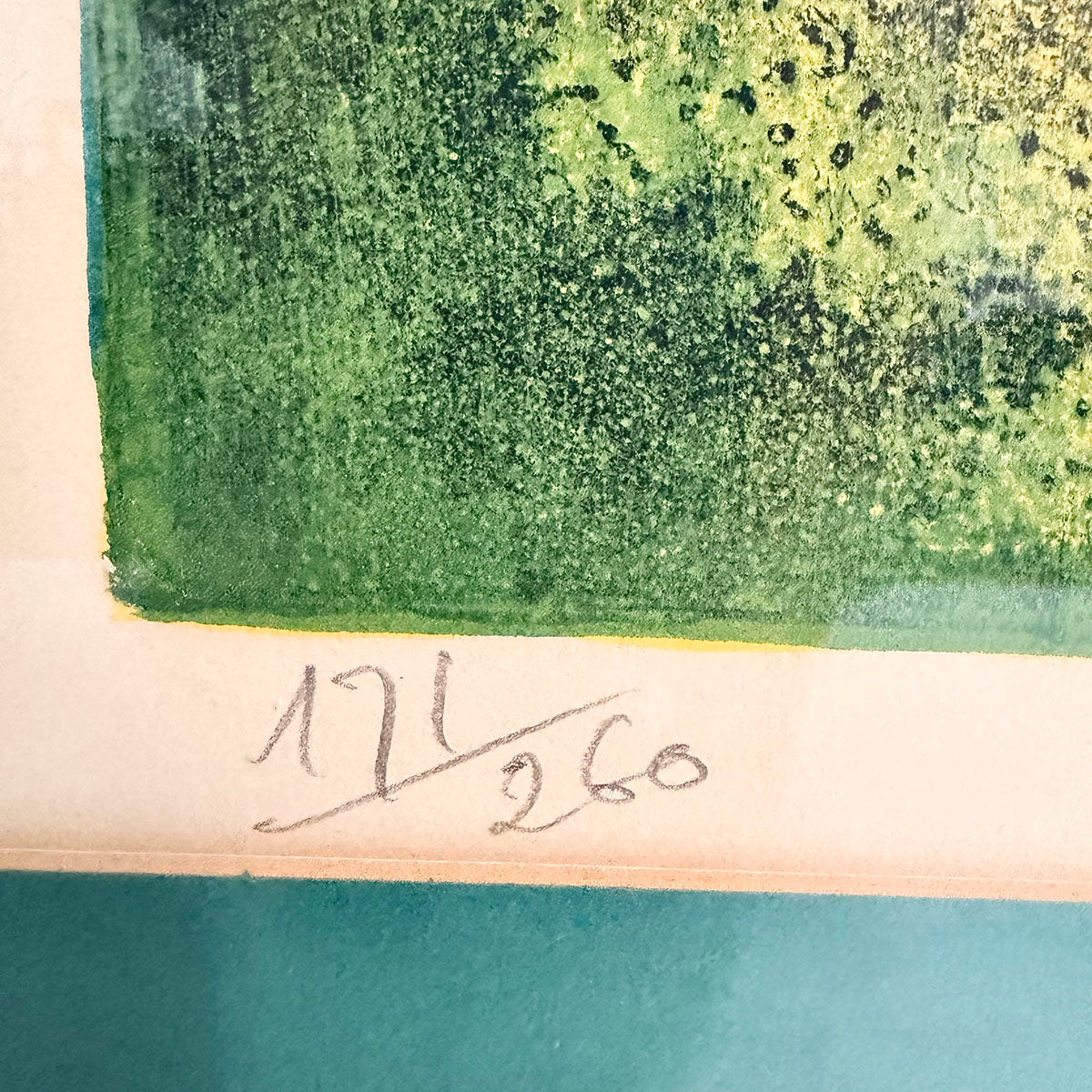 Framed Lithograph Abstract limited edition Print 171/260 Signed