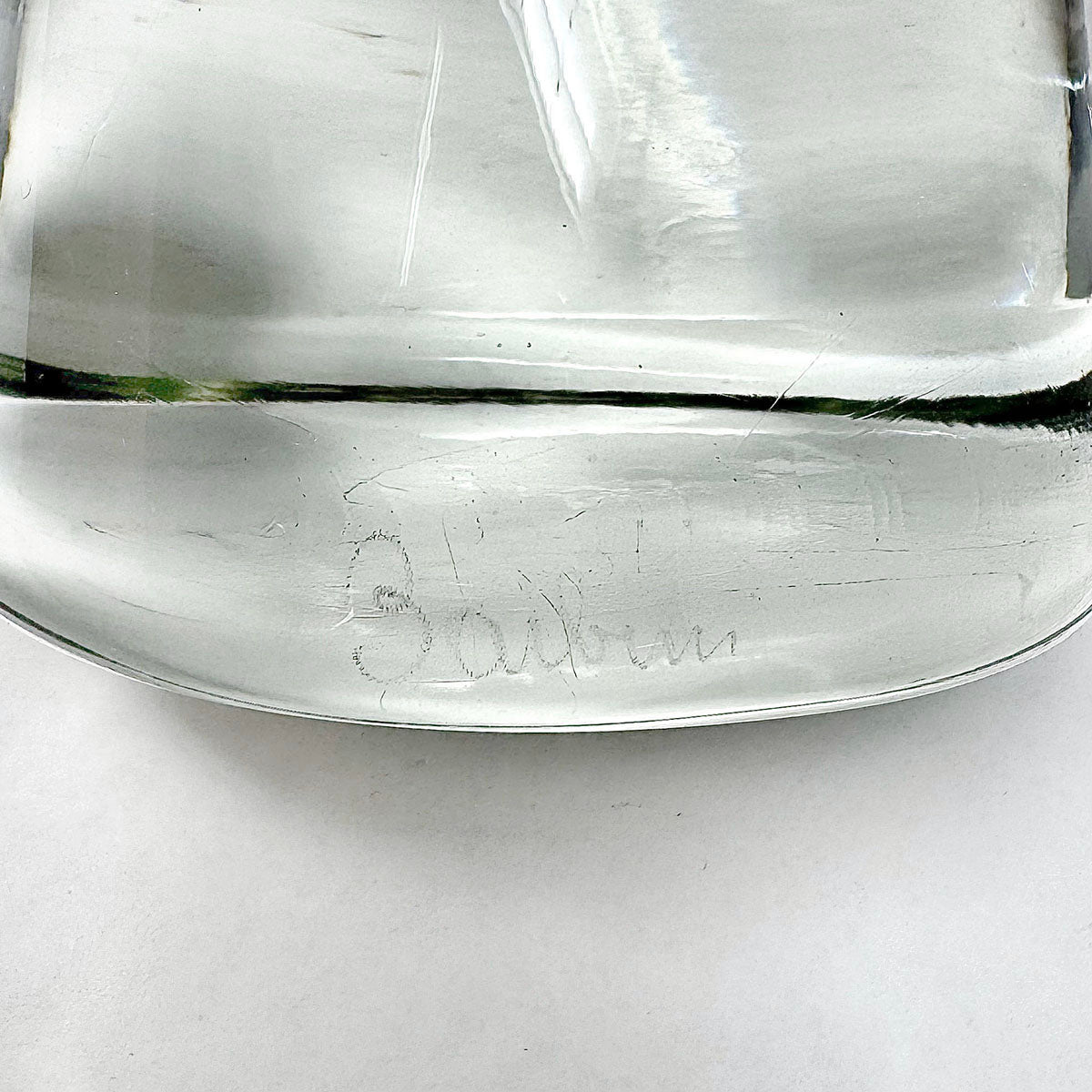 Art Glass Cone Sculpture, Signed