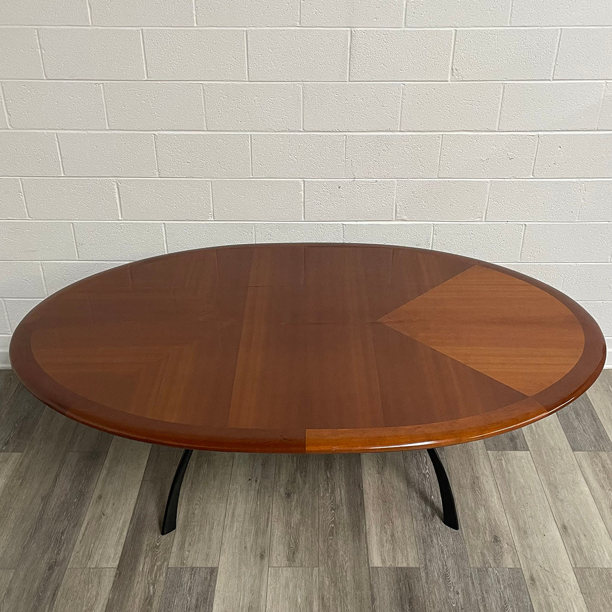 Wooden Dining Table With Iron Legs