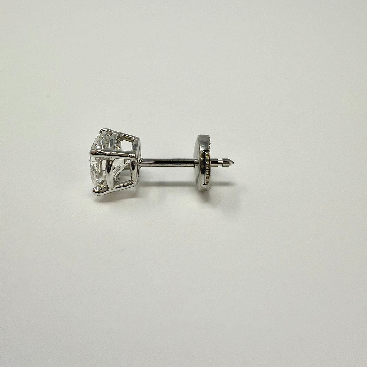14K White Gold Lab Grown 2.01ct Diamond Stud Earrings