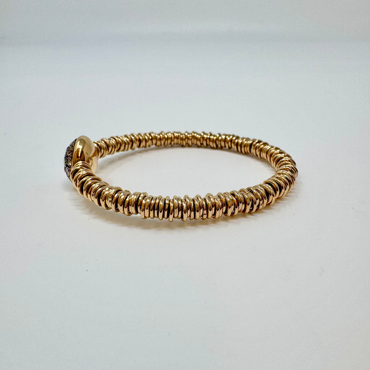 Damaso Martinez 18K Rose Ball Bracelet with 18 Diamond Station