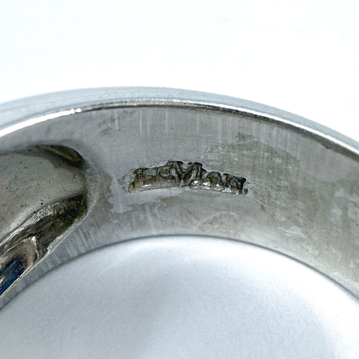 Levian 14K White Gold Band with Leaf Decor with Pave Diamonds