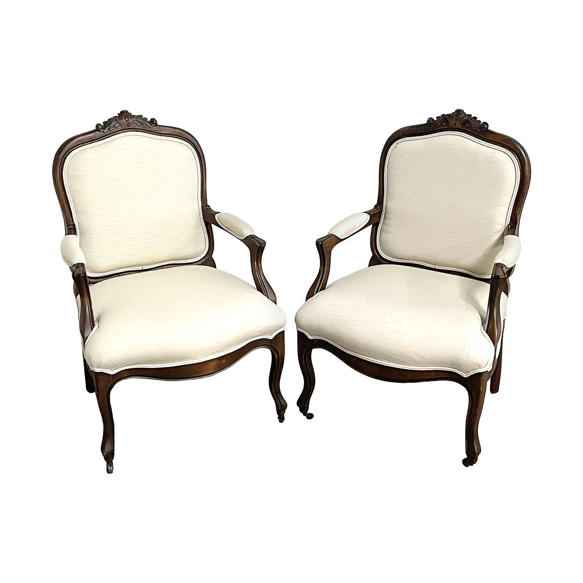 Pair of Antique Wood Armchairs