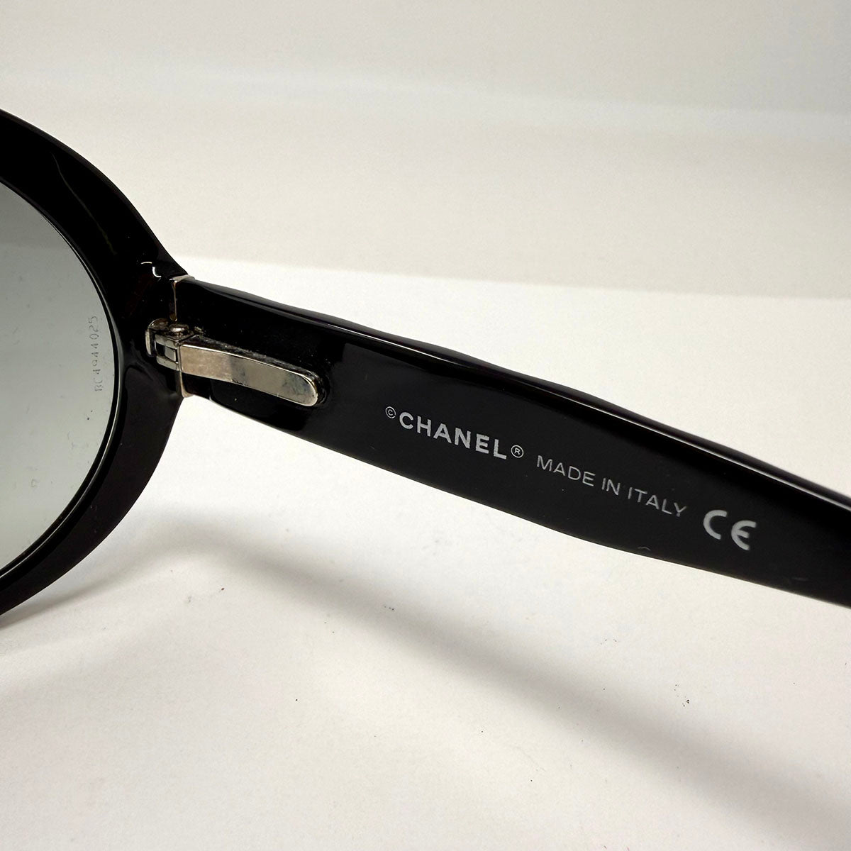 Chanel Round Black Oversized Tinted Sunglasses