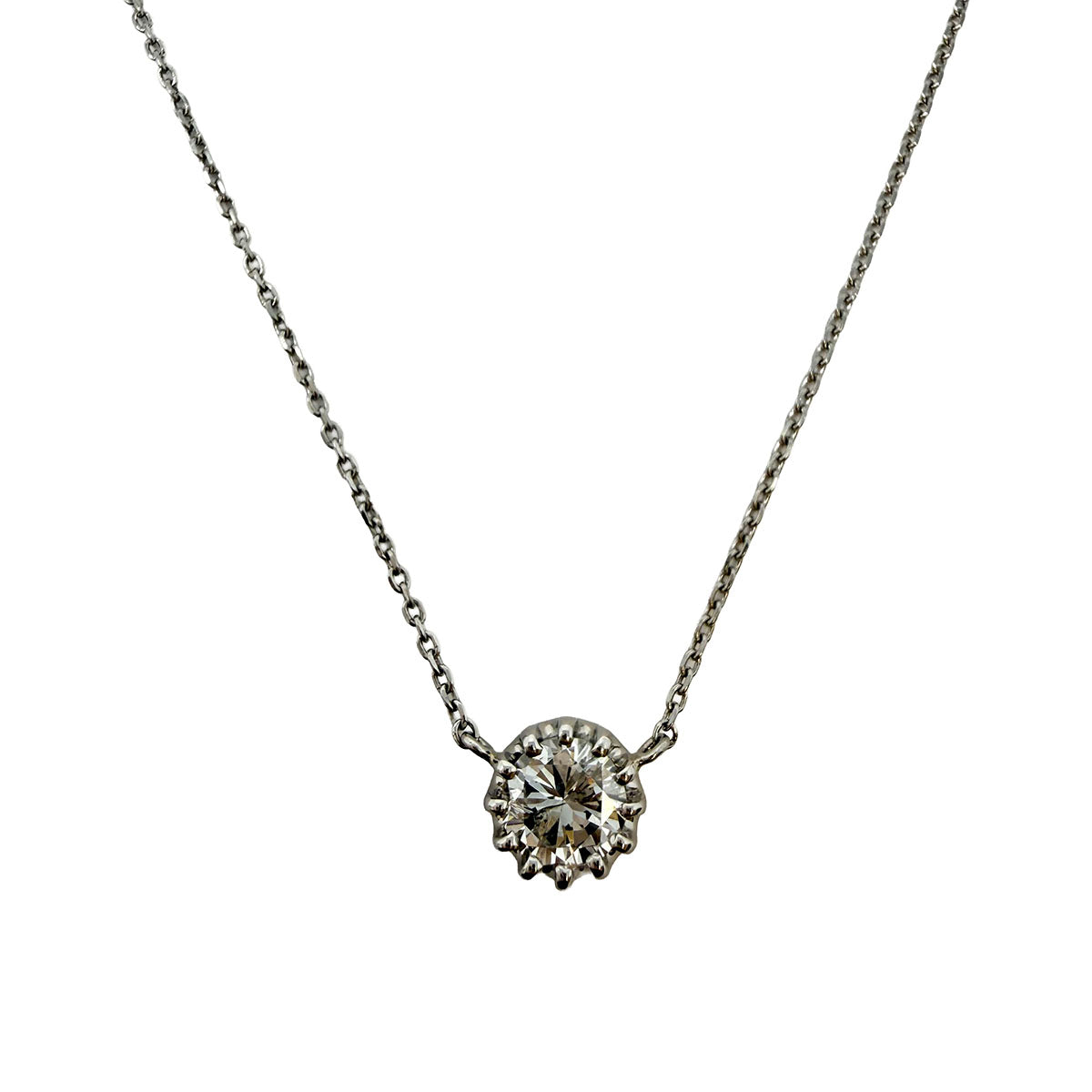 Platinum Necklace with Diamond Pendant