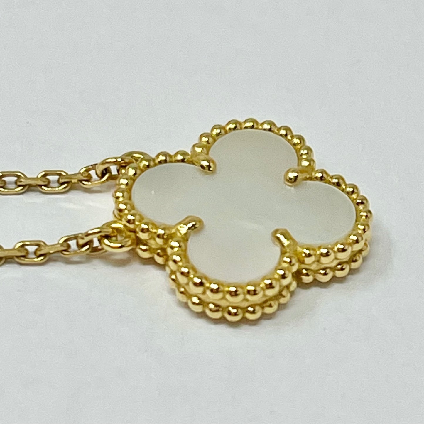 Van Cleef & Arpels Vintage Alhambra 18K Gold Pendant 16.5" Necklace