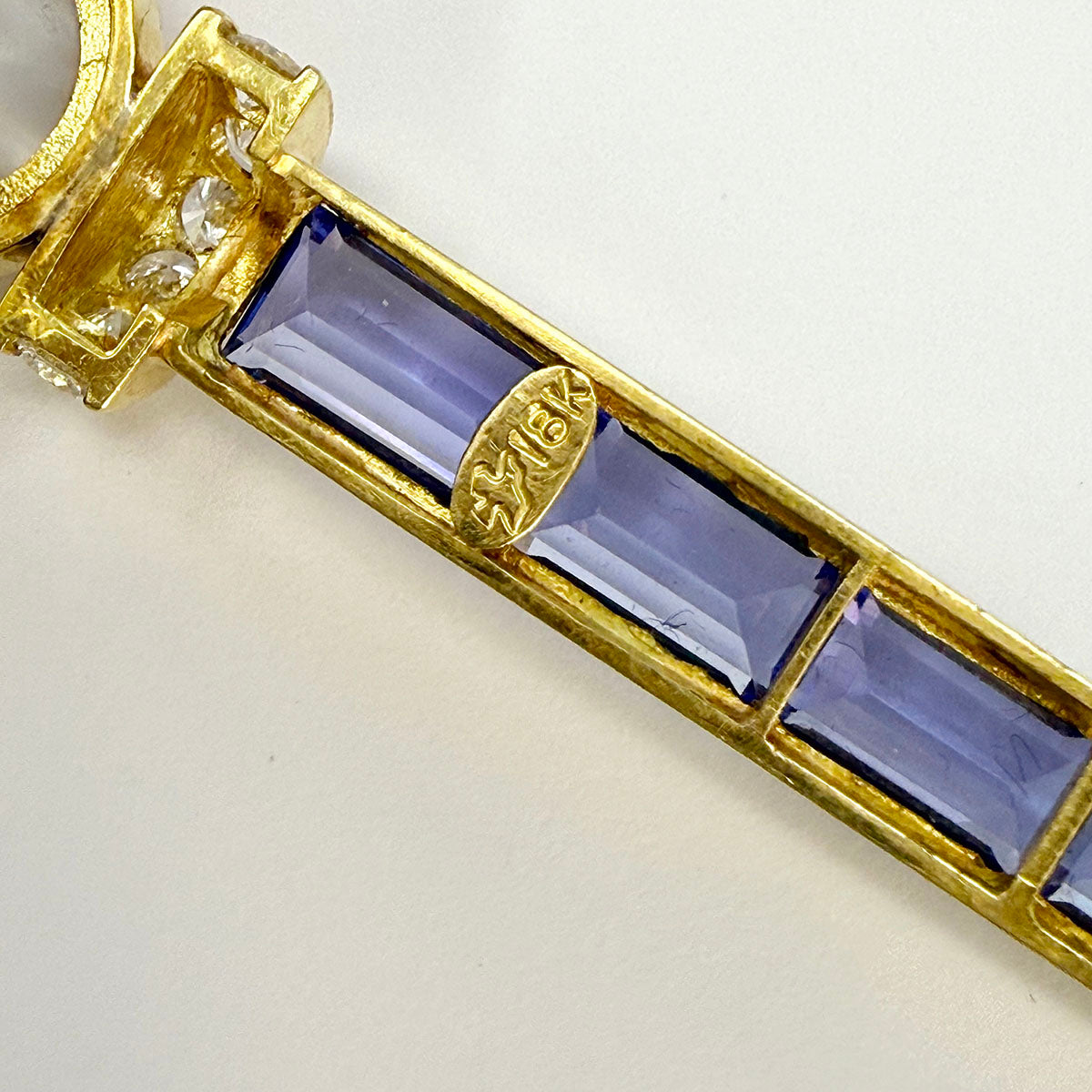 Susan Berman 18K Gold Pin with Tanzanite and Diamonds