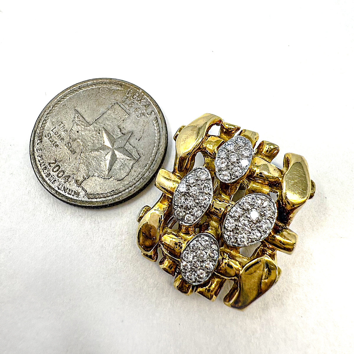 Susan Berman 18K Gold Clip-on Earrings with Diamonds