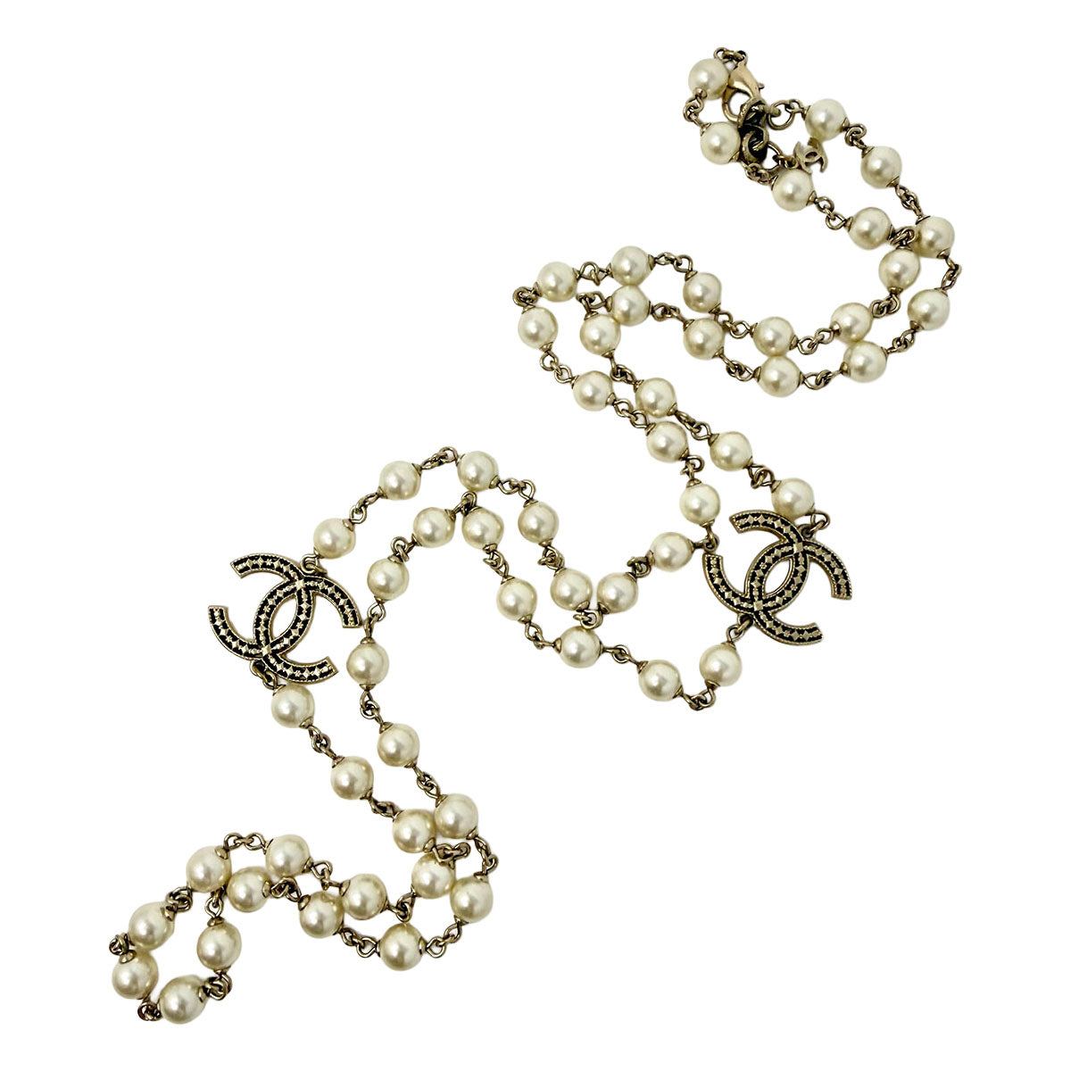 Chanel Champagne 2015  Faux Pearl Necklace