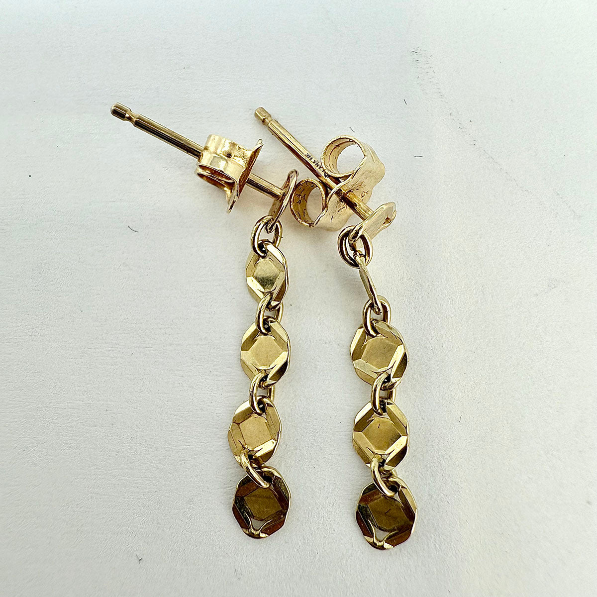 14K Gold Drop Earrings