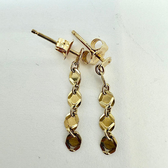14K Gold Drop Earrings