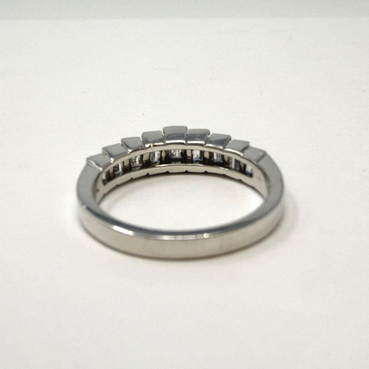 Platinum Ring with 9 Baguette Diamonds