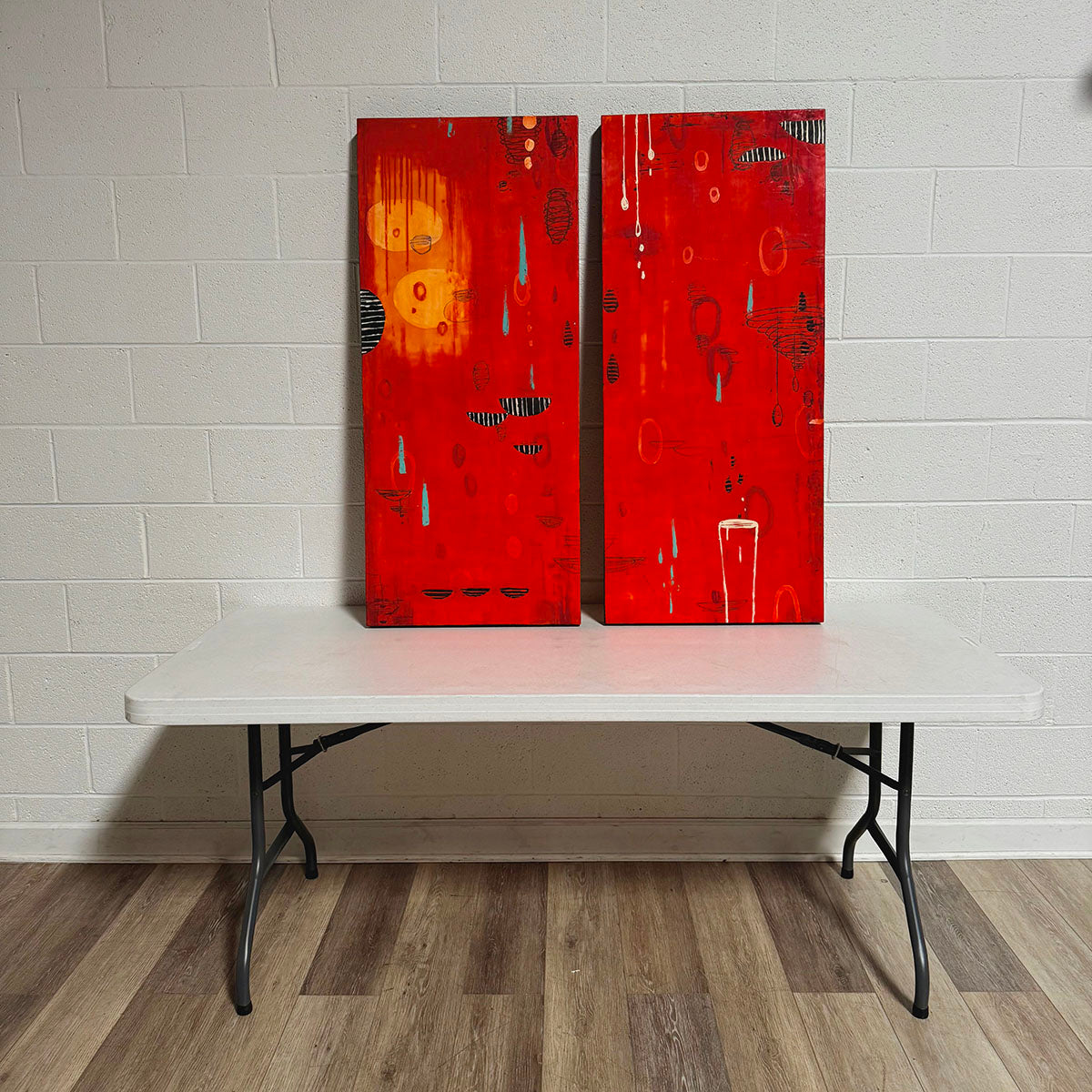 Encaustic Painting Diptych
