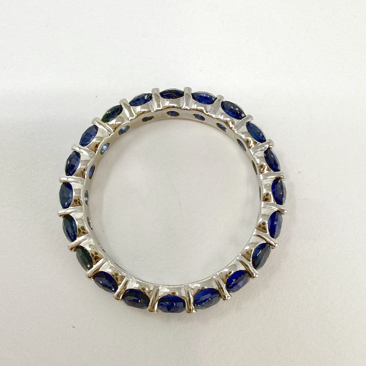 18K White Gold Sapphire Eternity Ring
