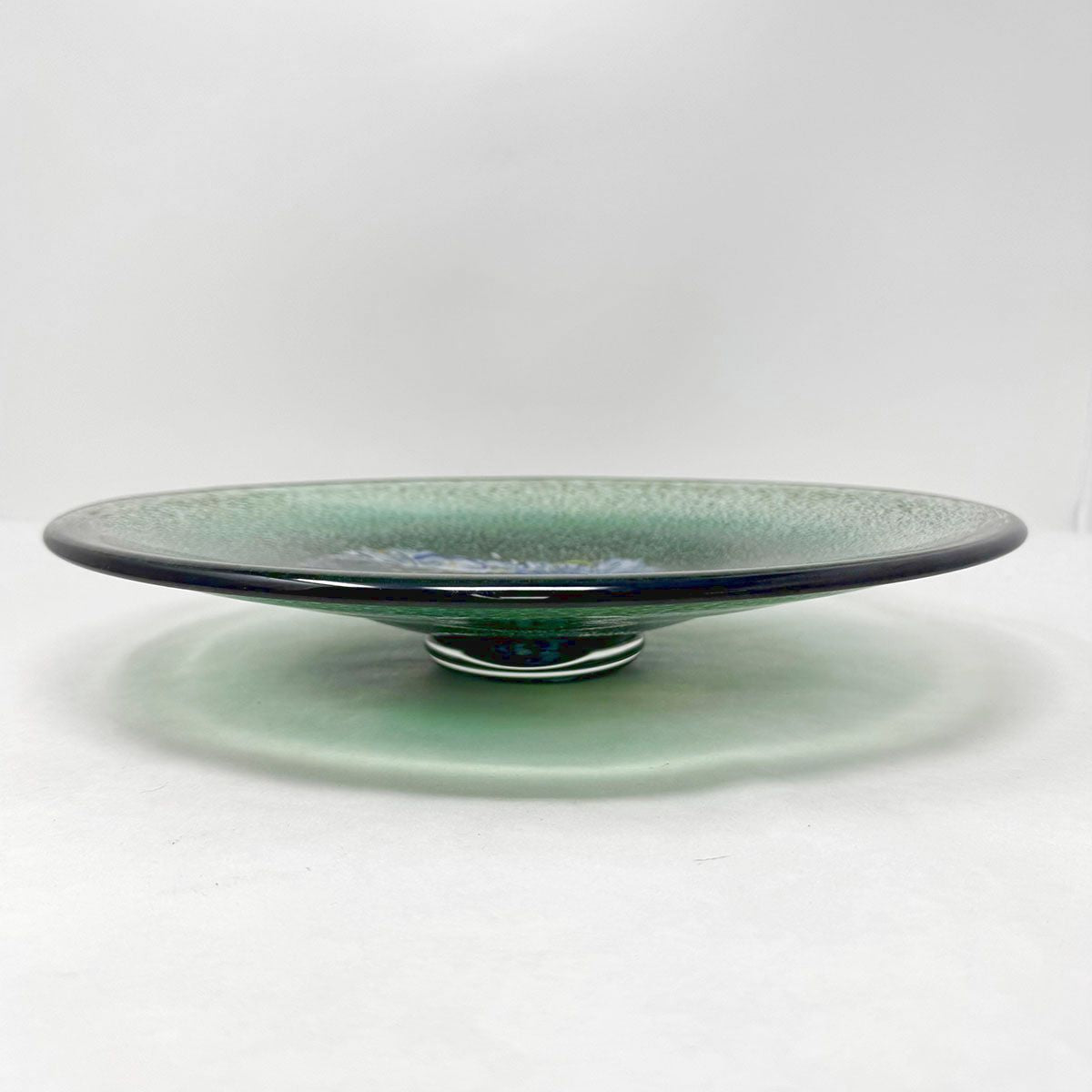 Art Glass Hand Blown disk/platter signed