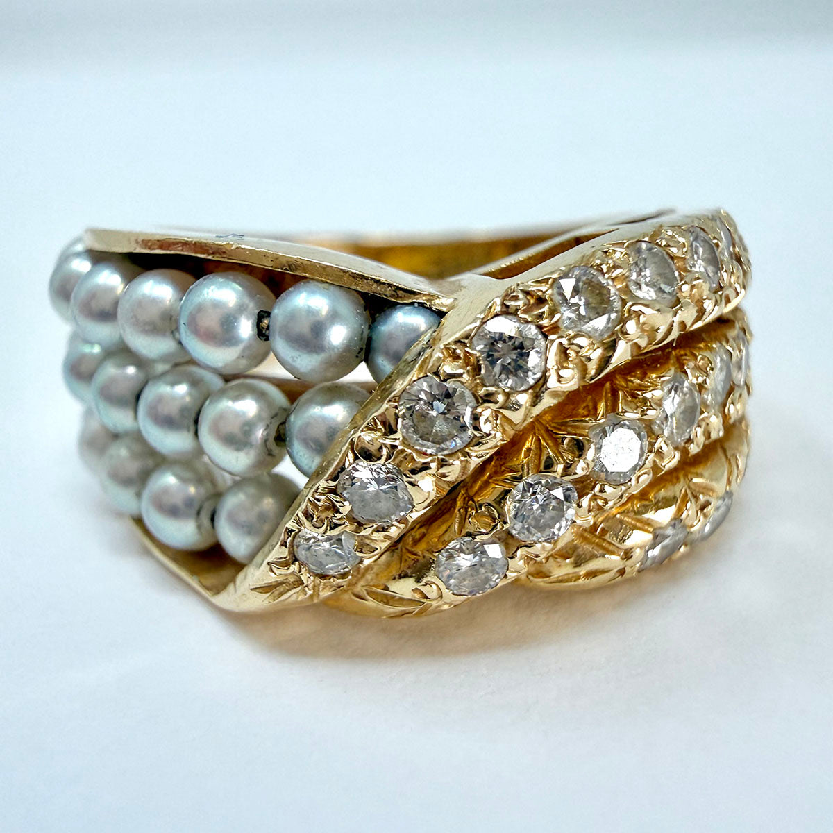 Pearl and Diamond Ring