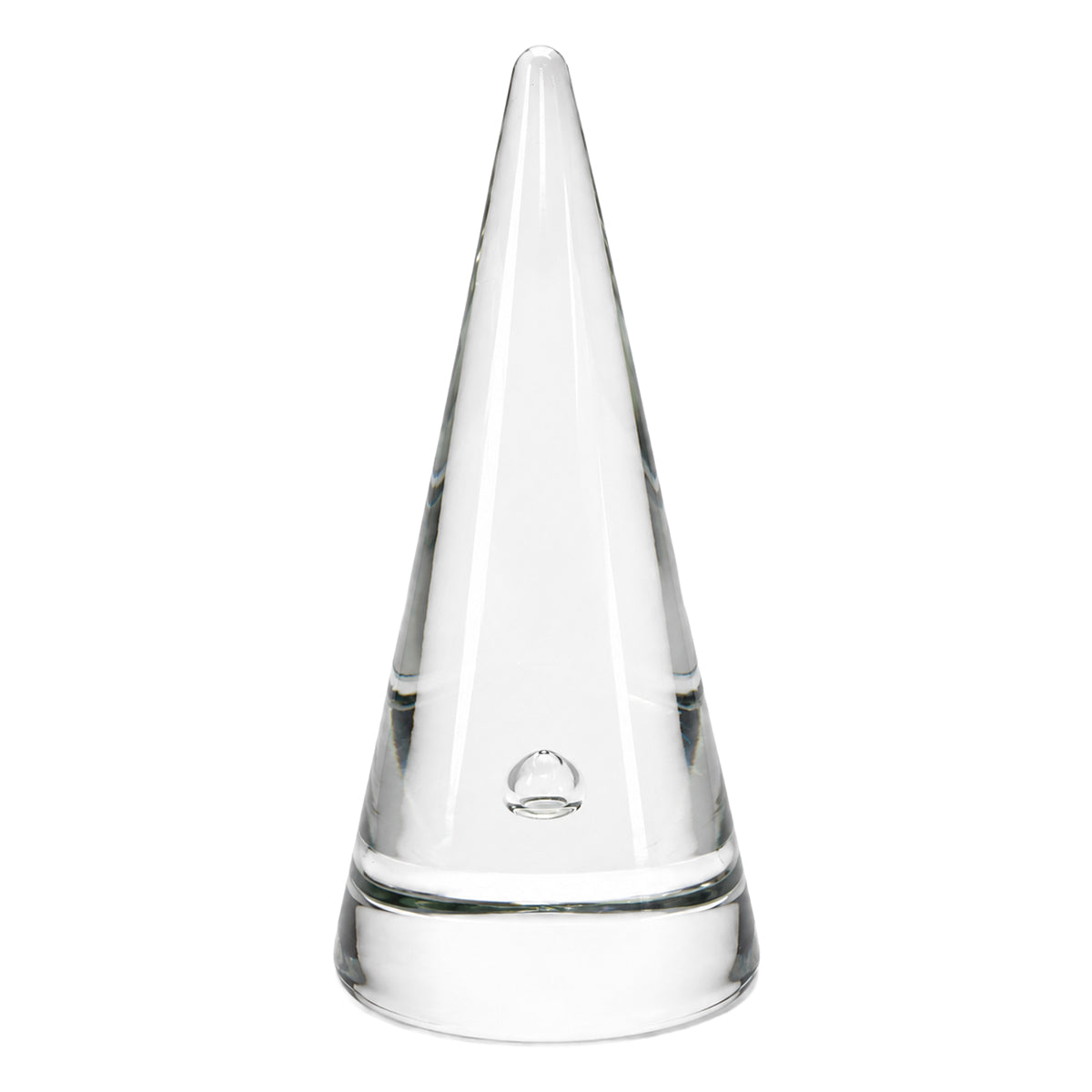 Art Glass Cone Sculpture, Signed