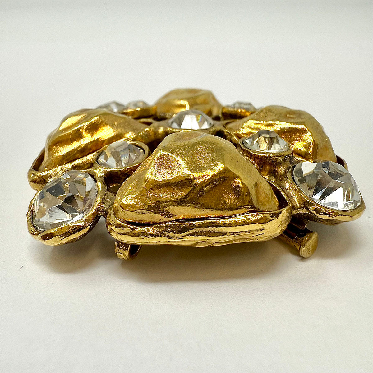Chanel Robert Goossen Rate Clover Maltese Cross Crystal Brooch