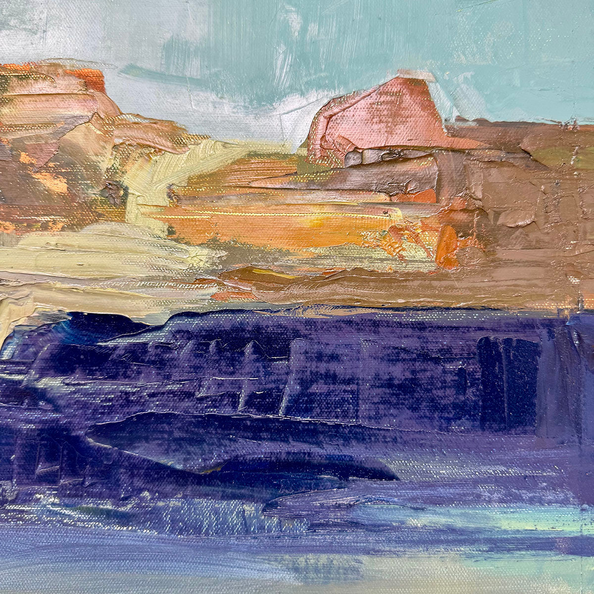 Abstract Landscape Oil  Painting unframed