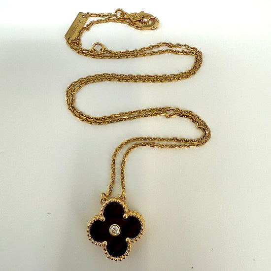 Van Cleef & Arpels Limited Edition Bull's Eye 18K Rose Gold Alhambra Necklace