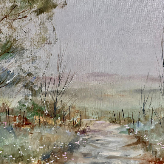 "Country Path in  Springtime" Painting Signed