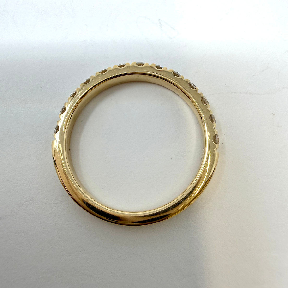 14K Yellow Gold Ring with Lab Grown Diamond