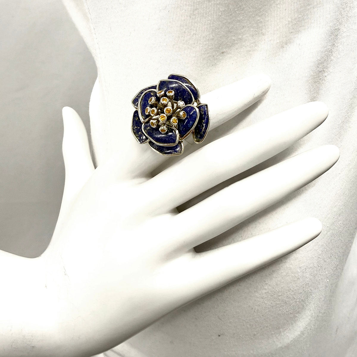 Lapis and Citrine Ring