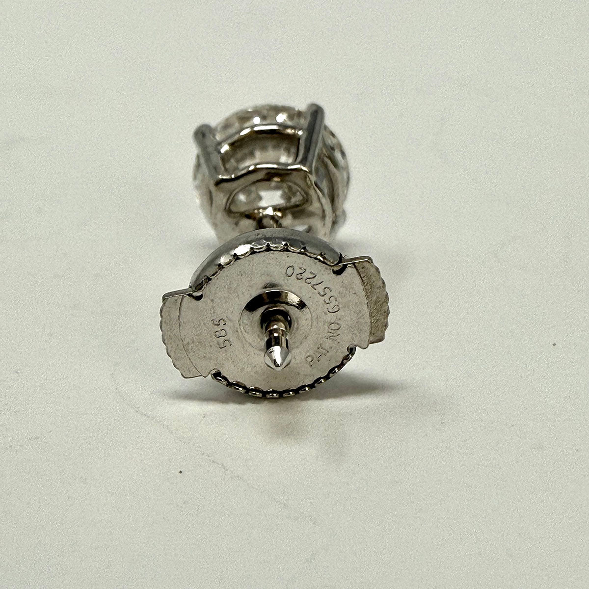 14K White Gold Lab Grown 2.09ct Diamond Stud Earrings